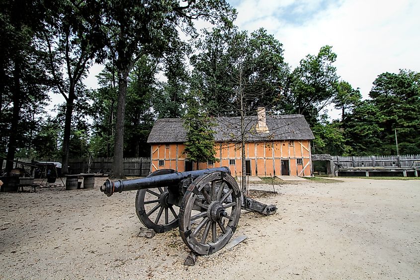 Historical Jamestown, Virginia, Cannons.