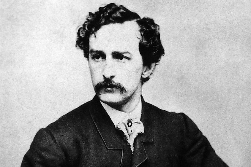 Black and white of John Wilkes Booth 1865