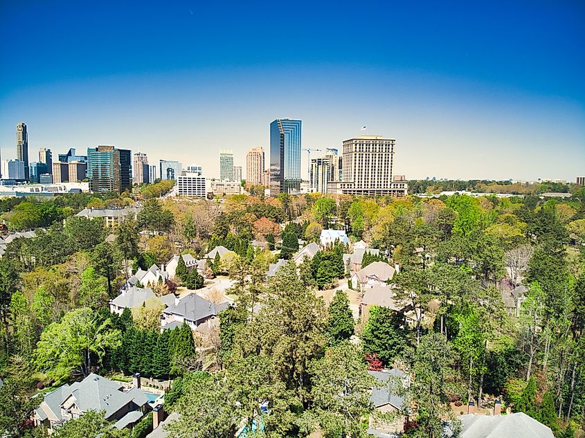 The Buckhead neighborhood in Atlanta, Georgia.