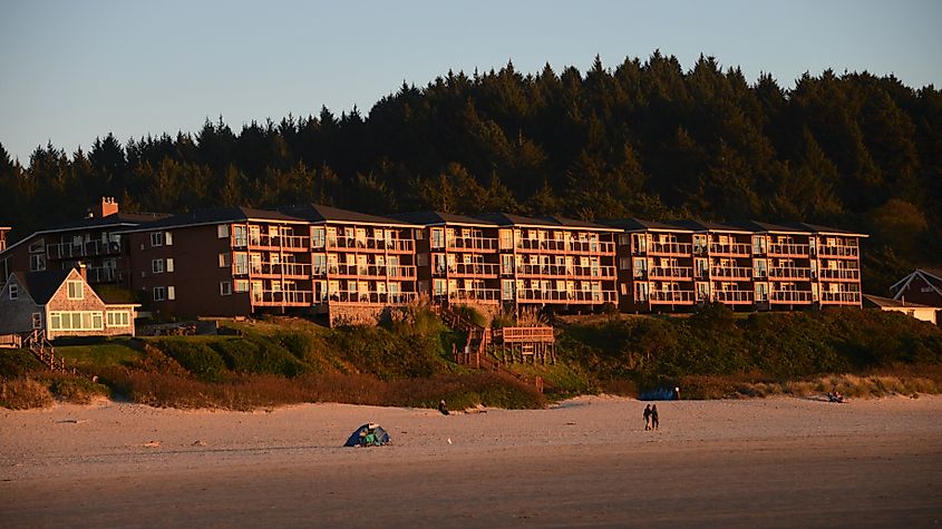 Beachside resort in Cannon Beach, Oregon.