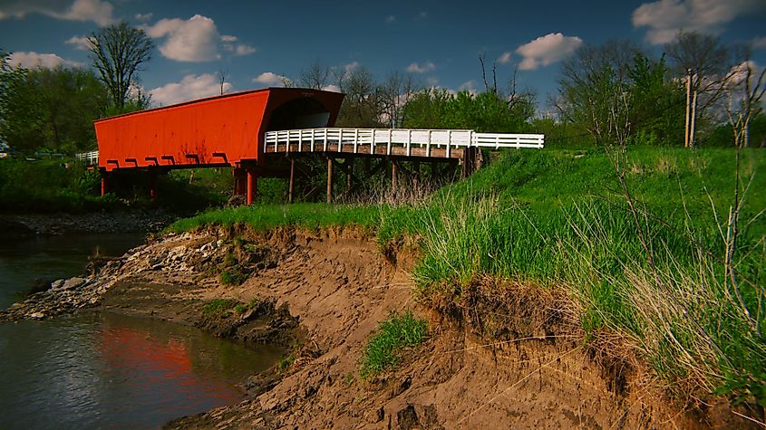 Roseman Covered Bridge in Winterset, Iowa.
