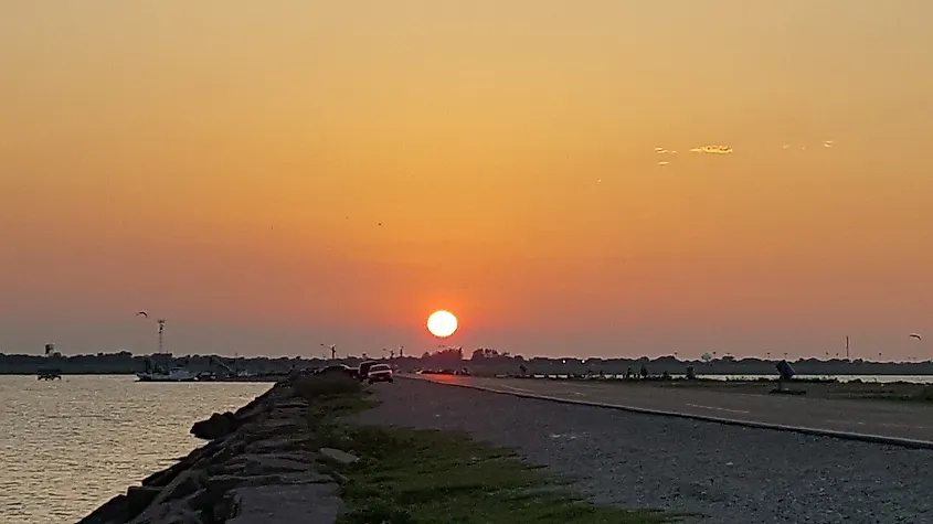 Sunset in Texas City, Texas
