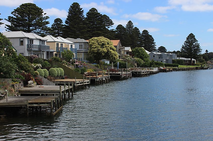 Nineteenth-century homes lining a street in Port Fairy, Victoria. Credit: Claire Elizabeth/ Shutterstock.com
