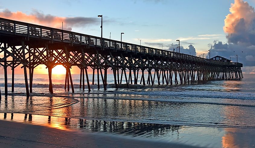 Sunrise; The Pier at Garden City Beach.