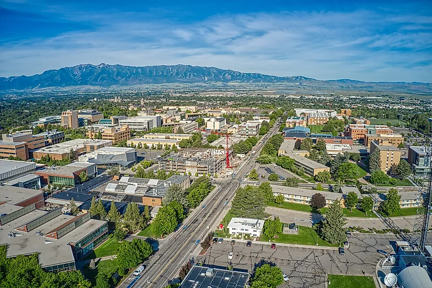 Aerial view of Logan, Utah.
