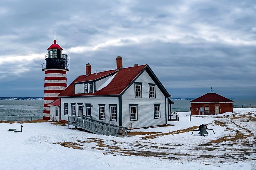 West Quoddy Head Light in Lubec, Maine