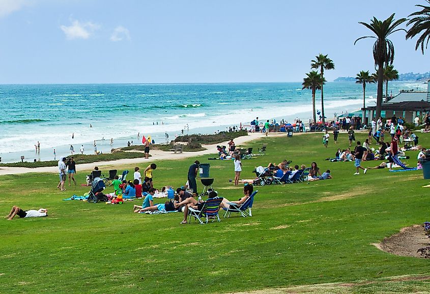 Del Mar Beach During Summertime