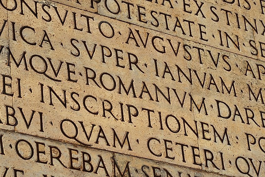 Latin inscriptions reflect the language and cultural identity of Rome’s western provinces.