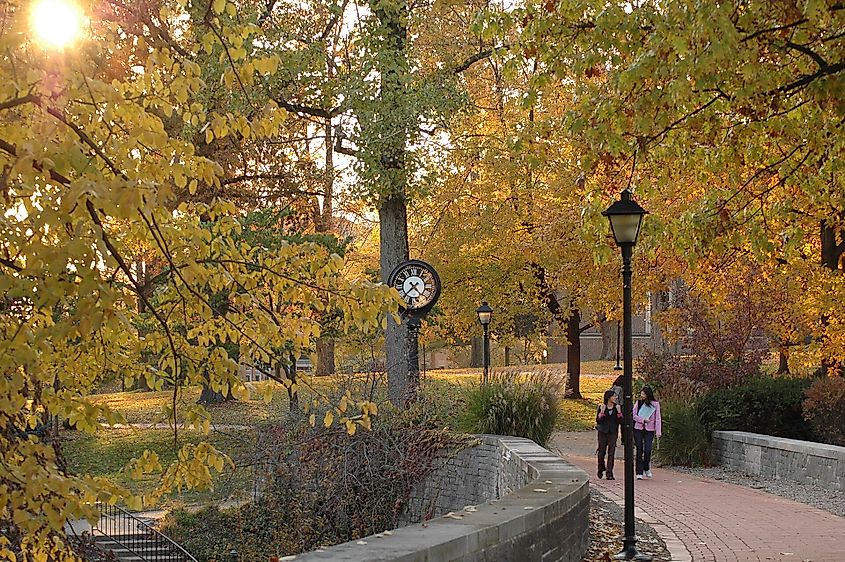 Campus of Denison University in Granville, Ohio.
