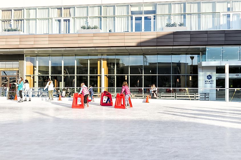 Skating rink in Tysons, Virginia.