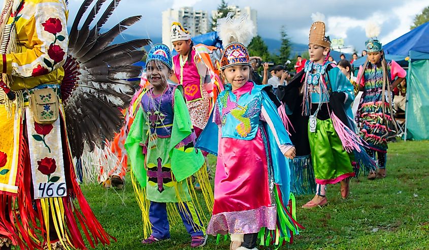 Squamish Nation 27th Annual Pow Wow in West Vancouver, Canada on August 30 2014.
