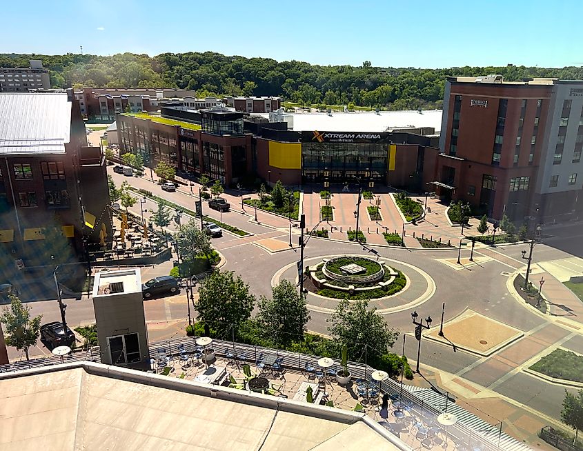 A view of Coralville, Iowa.