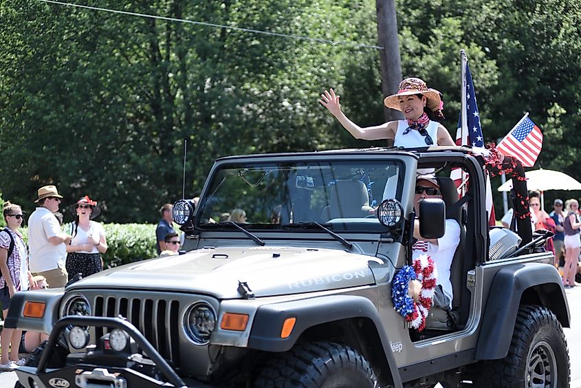 The Fourth of July parade in Catonsville, Maryland.