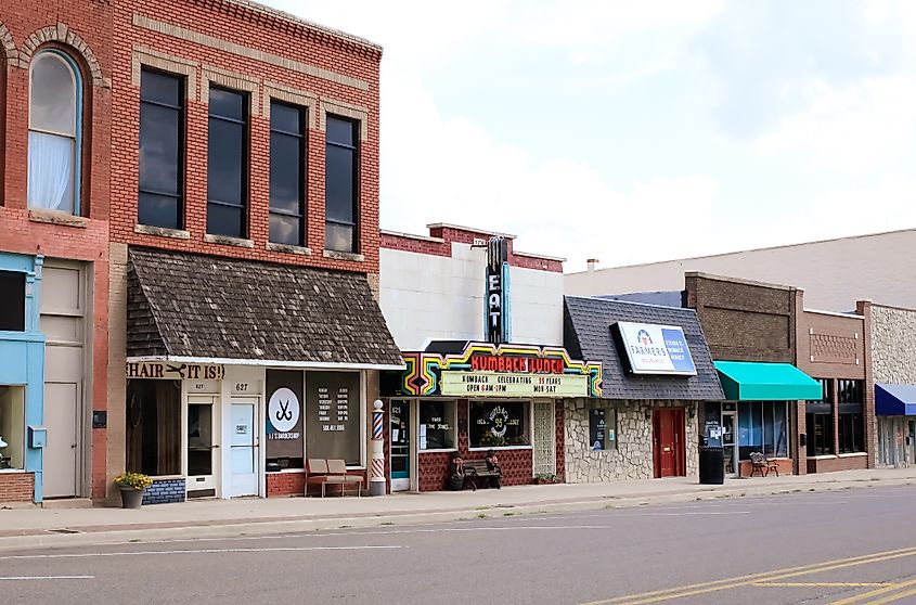 A cafe on Main Street in Perry, Oklahoma