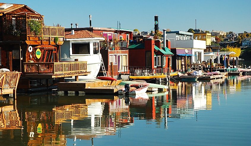 The houseboats of Sausalito, California have been a landmark in the northern California town for decades