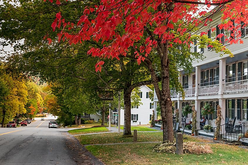 The main street in Grafton, VT. Editorial credit: Bob LoCicero / Shutterstock.com