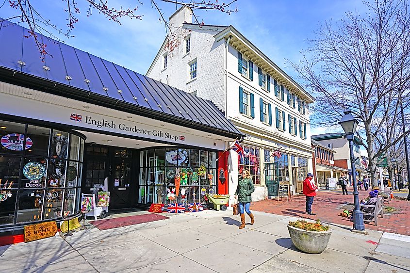 Located in Camden County, New Jersey, the historic town of Haddonfield, originally occupied by Lenni Lenape Native Americans, is a major paleontology site. Editorial credit: EQRoy / Shutterstock.com