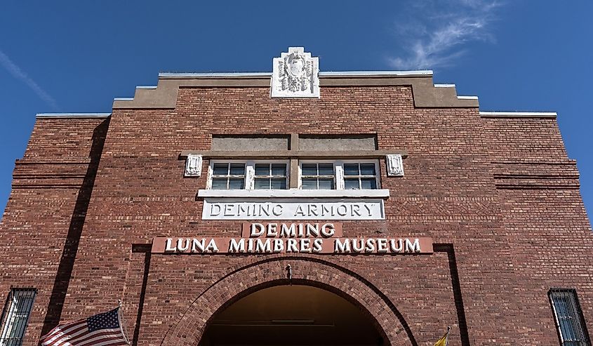 The historic Armory built in 1916 during the Mexican Revolution to train troops for the defense of the US-Mexico border, is currently the Luna Mimbres Museum.