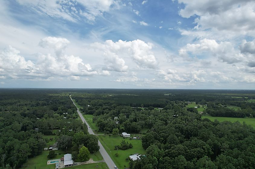 Beautiful Aerial view of Raiford Florida