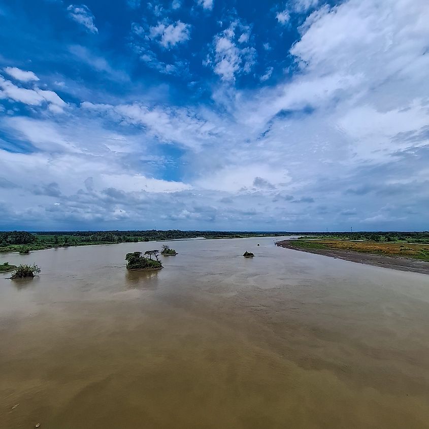 Progo river in Yogyakarta, Indonesia