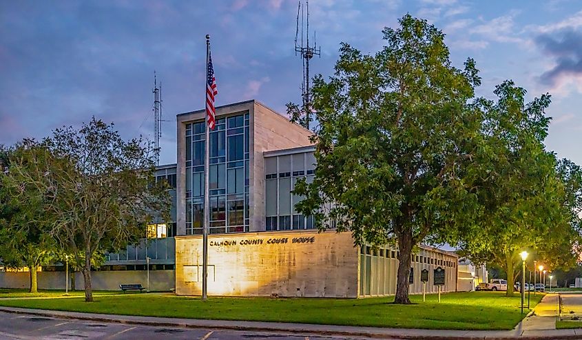 The Calhoun County Courthouse, Port Lavaca, Texas.