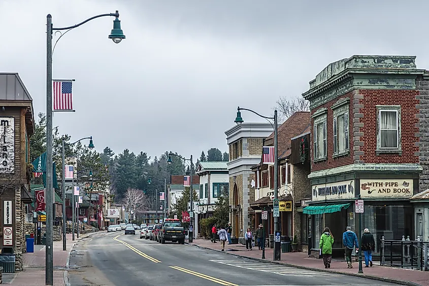 Main Street in downtown Lake Placid, New York