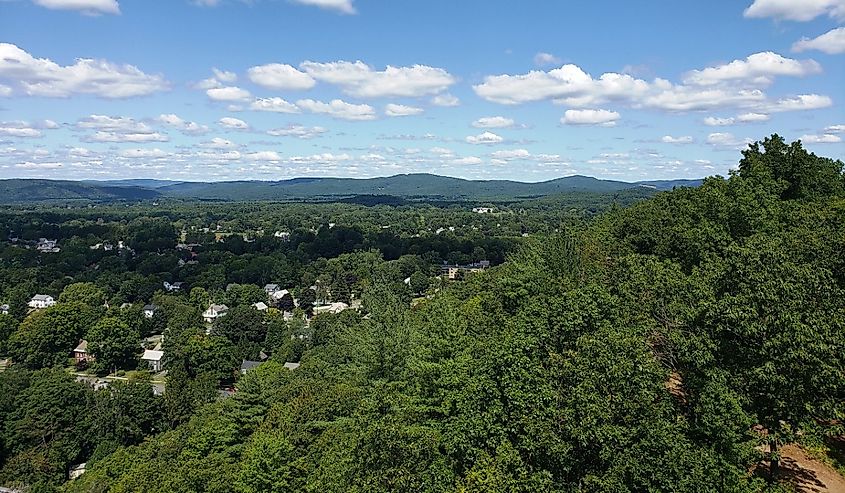 View from the Poet's Seat Tower, Greenfield, Massachusetts.