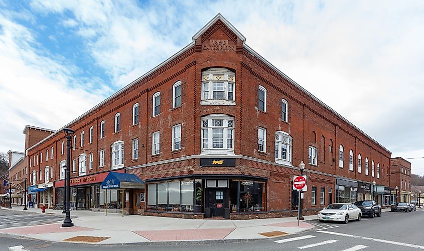 Gates Block, part of the original White River Junction Historic District, Vermont.