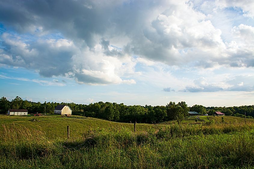 Rural eastern Ohio landscape of rolling hills.