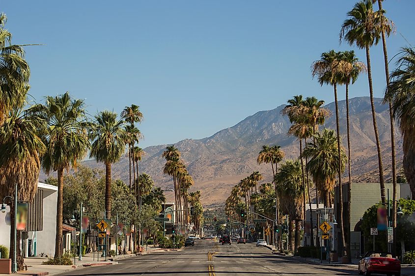 View of Downtown Palm Springs, California