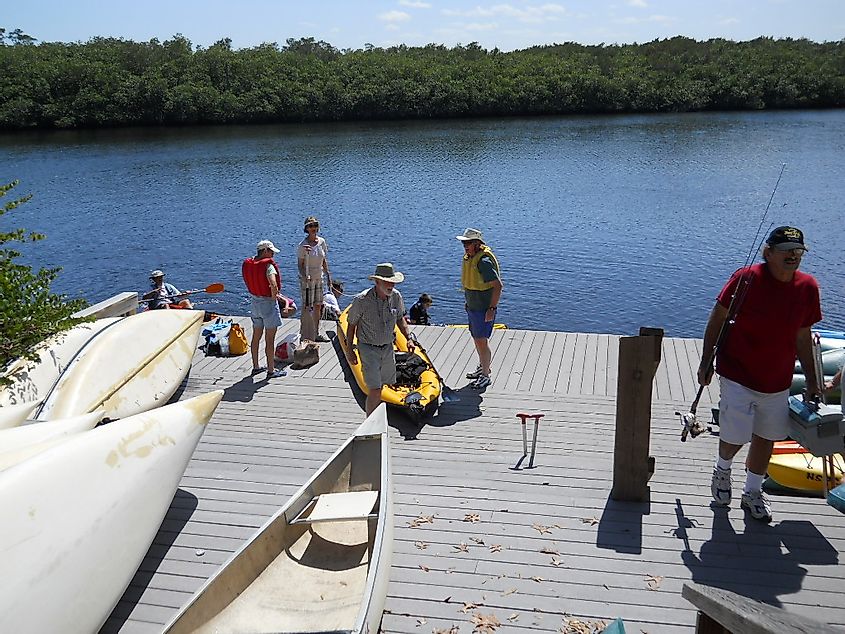Jonathan Dickinson State Park: boating area on Loxahatechee River 