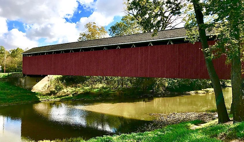 Cumberland Covered Bridge (Matthews Covered Bridge), Indiana.