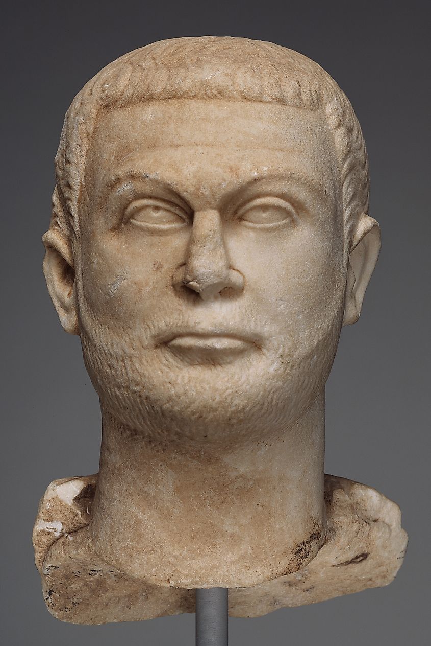 Head of Diocletian, Getty Museum, US.