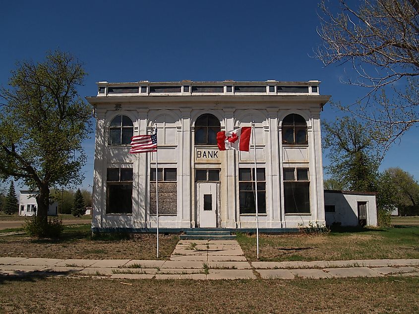 Former U.S. Customs House in Antler, North Dakota.