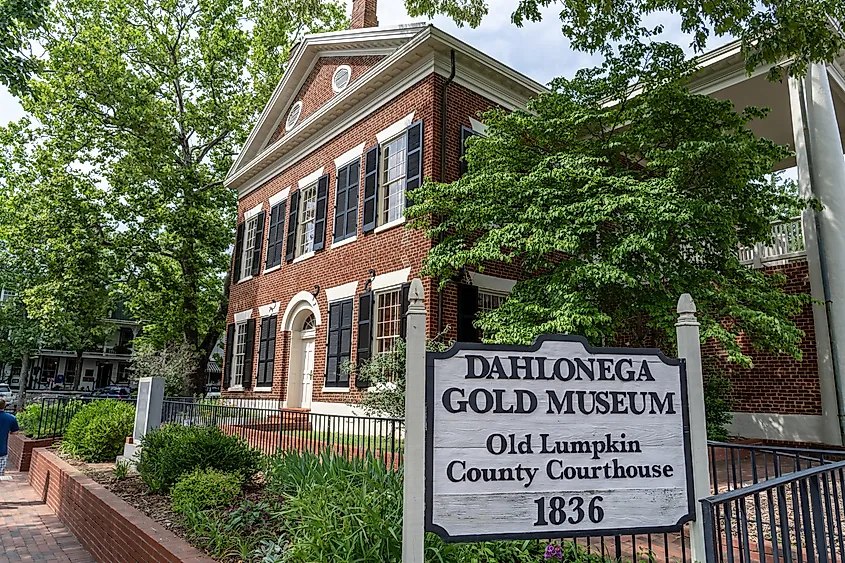 The Dahlonega Gold Museum in Dahlonega, Georgia.