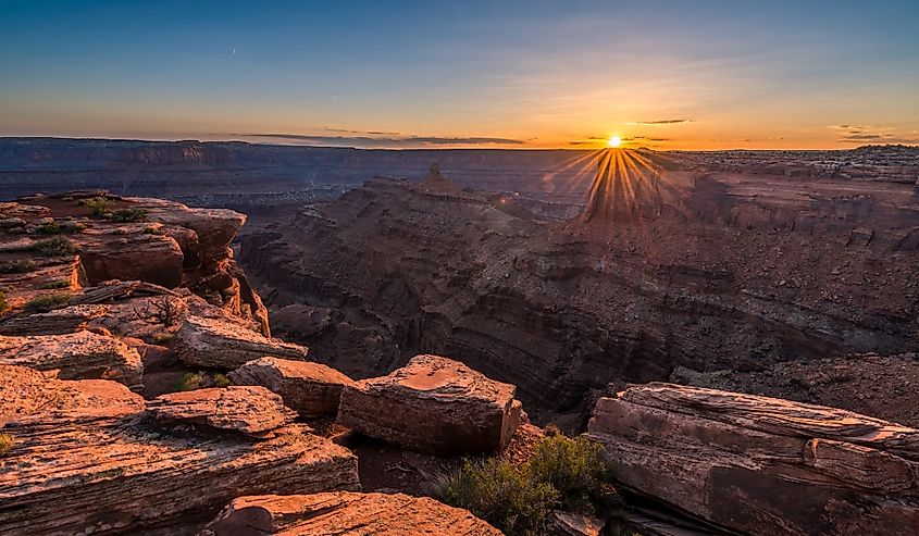 Dead Horse Point State Park is located near Moab, Utah.
