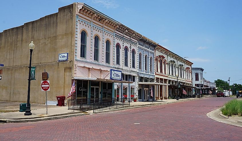 Broadway Street in Clarksville, Texas.