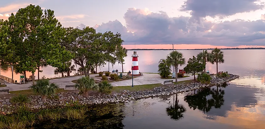 Panoramic view of Mount Dora Lighthouse, Mount Dora, Florida