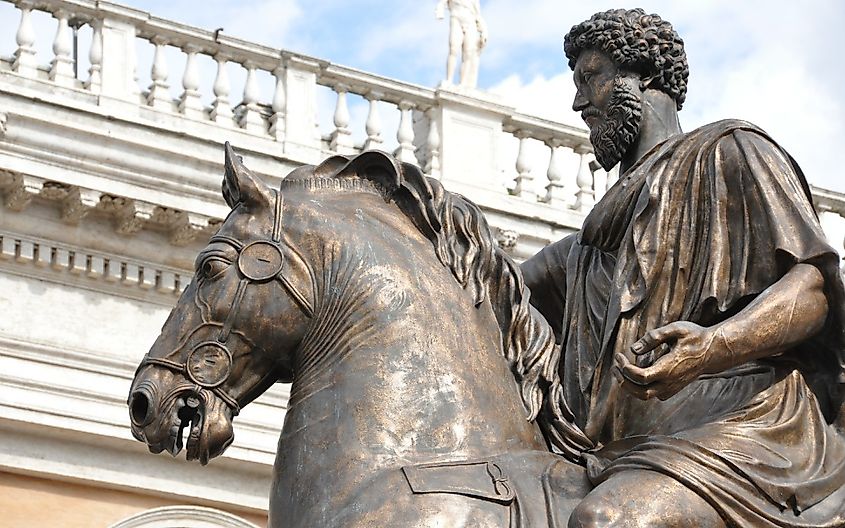 Statue of Marcus Aurelius on a horse