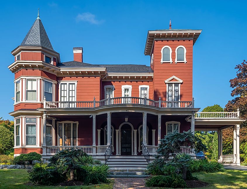 View of Stephen King's house on Broadway in Bangor, Maine