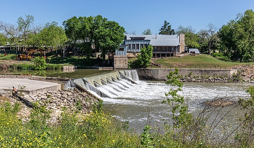 Zedler Mill on the San Marcos River in Luling, Texas.
