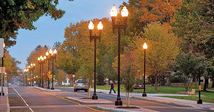 Street view in Wooster, Ohio, via 