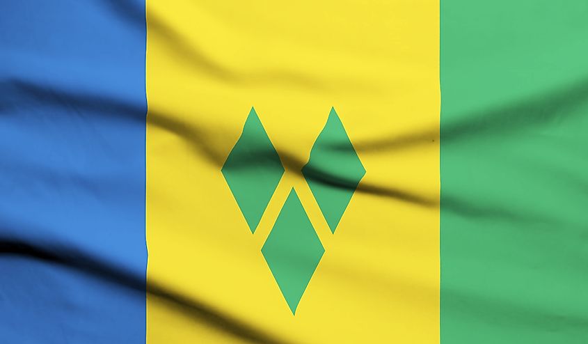 National flag of St. Vincent and the Grenadines