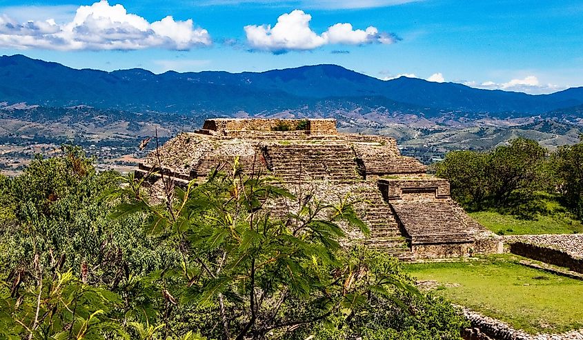 A sunny day overlooking Monte Alban Oaxaca México