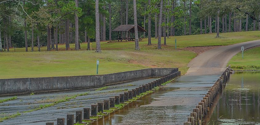 A nature trail in Hattiesburg, Mississippi.