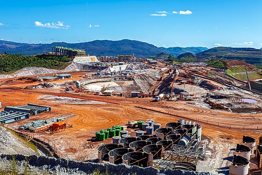 Iron ore mining in Minas Gerais, Brazil.