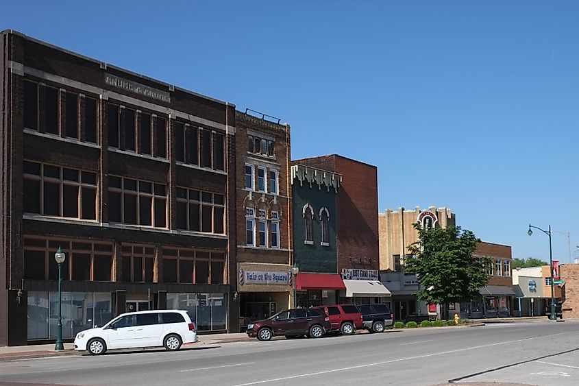 Town square in Jacksonville, Illinois