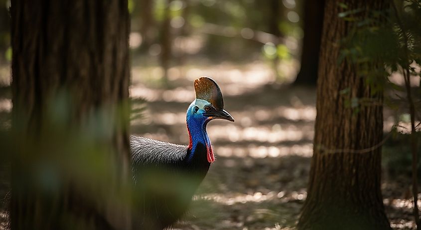 Wild cassowary in natural habitat. Via Shutterstock / Miles Duskfield