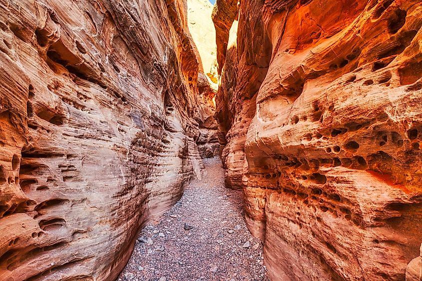 Narrows on White Domes Trail in Valley of Fire State Park near Las Vegas, Nevada