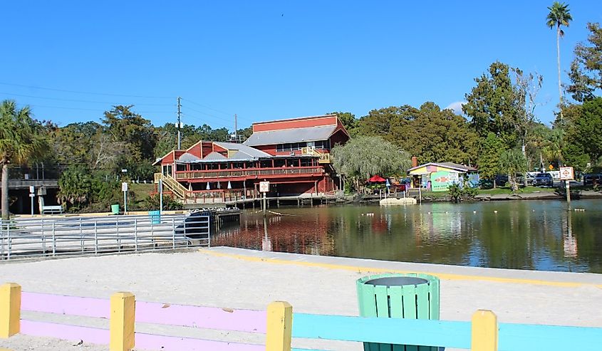 Weeki Wachee, Florida/US-Nov.19 2019-Riverside Restaurant.